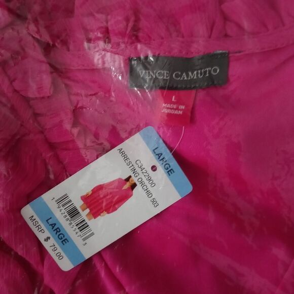 Vince Camuto Ladies Three Tier Mini Dress Arresting Orchid Size - Picture 4 of 4